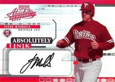 Jason Michaels autographed baseball card 2002 Playoff Absolute Ink #AI25