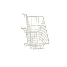 Only Hangers Slatwall Gridwall Basket 12" Long x 6" Deep x 6" High White 3pcs