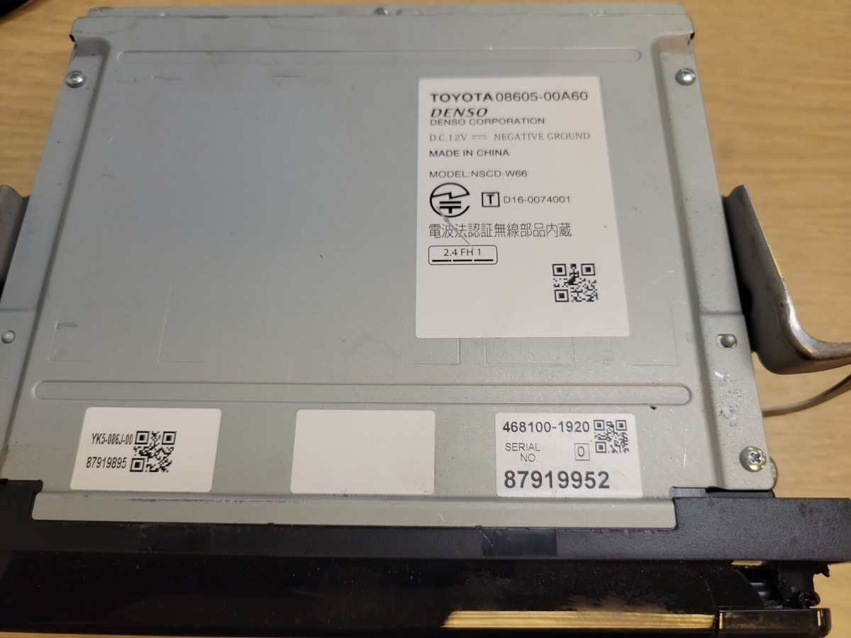 TOYOTA 08605-00A60 RADIO NAVIGATION HEAD UNIT -- NSCD-W66 TOYOTA 08605-00A60 RADIO NAVIGATION HEAD UNIT -- NSCD-W66