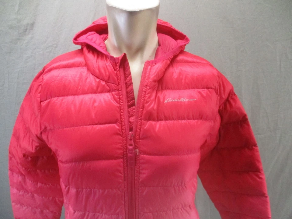 Chaqueta acolchada ligera Eddie Bauer talla M (10-12) para niñas roja con cremallera completa 061 Foto 2 de 4