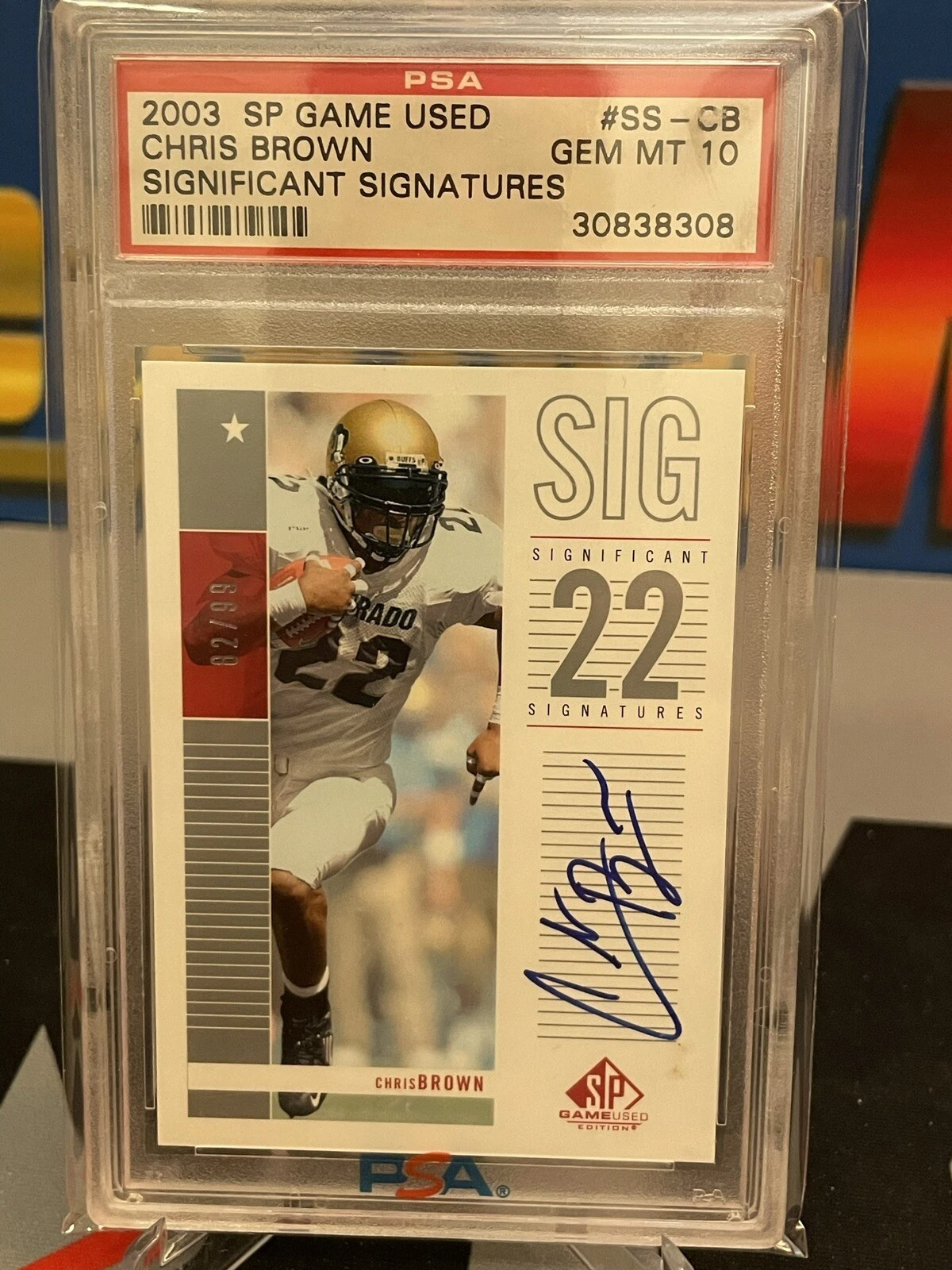 Chris Brown SP Game Used Significant Signatures #SSCB Significant Signatures
