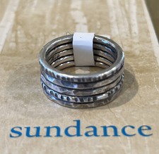 NWT Sundance Catalog Silver  All About the Texture Ring  size 6 218