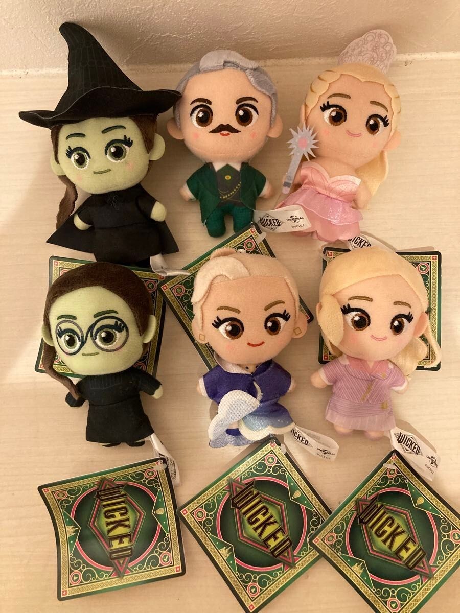 Wicked Plushie Set of 6 Bandai Namco Limited Editions 2025 | eBay