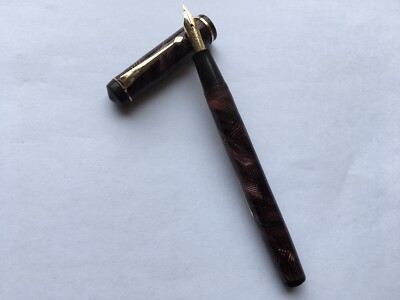 SELTEN C1930er CONWAY STEWART No448 BURGUND FEDER TYP MUSTER FÜLLFEDERHALTER