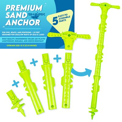 SandShark New Sport Boat Anchor and Jet Ski Anchor. 4ft Shallow Water Anchor ...