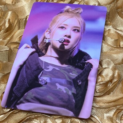 Rose Blackpink Born Pink BLACK Edition Photocard, Team Mic Stage