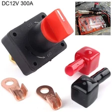 Battery Switch On Off Rotary Isolator DC12V 300A for Car Truck Boat Disconnect