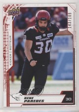 2020 Upper Deck CFL Red 143/165 Rene Paredes #157 r6v