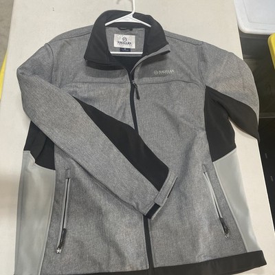Magellan Outdoors Jacket Men s XL Gray Black Full Zip Fleece Lined Wrist Straps