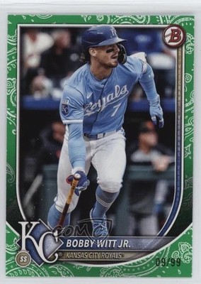 2025 Bowman Green Pattern 9/99 Bobby Witt Jr #7 1g37