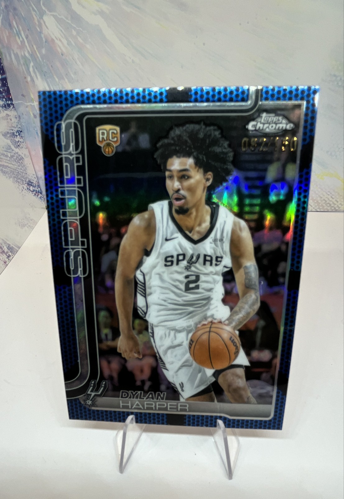 2025-26 Topps Chrome - Dylan Harper #252 Blue RayWave Refractor /150 (RC)