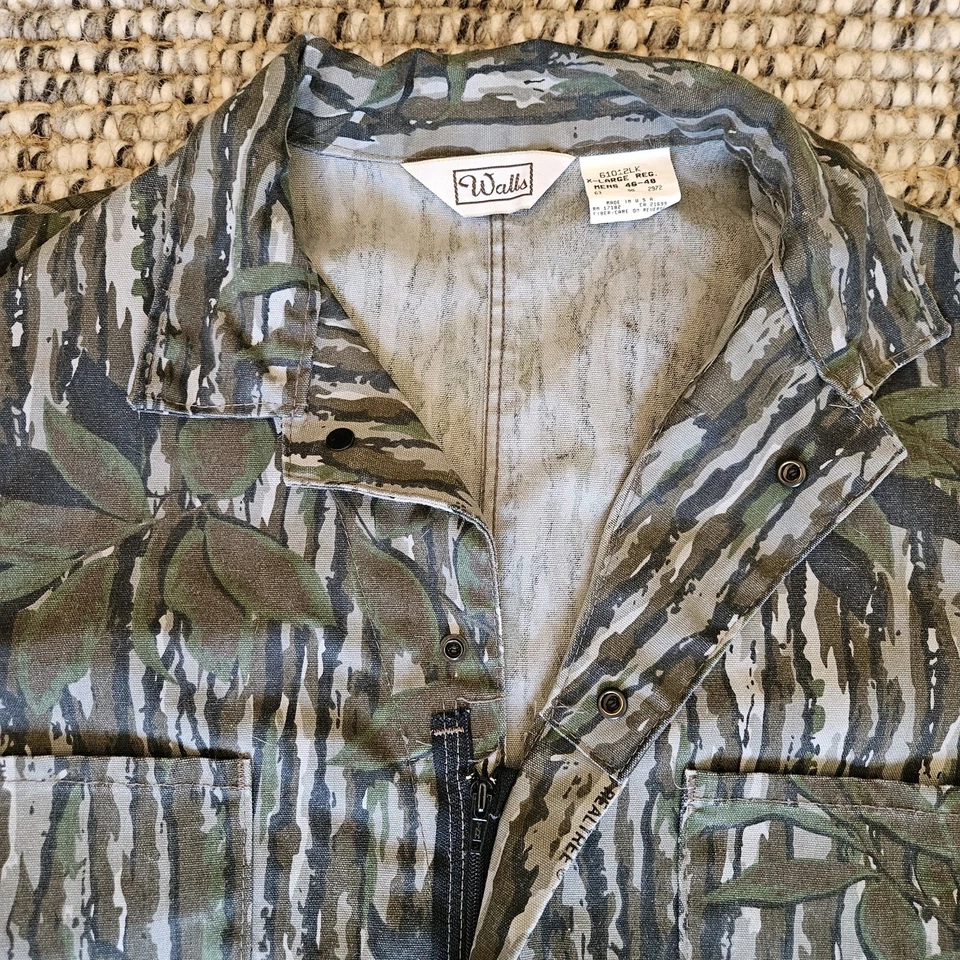 Vintage Walls Realtree Coveralls Mens XL Regular Camo Hunting Camouflage USA - Image 3 of 4
