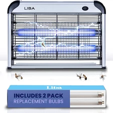 Electric Bug Zapper, Indoor Insect Killer - (2) Extra Replacement Bulbs - Fly, M