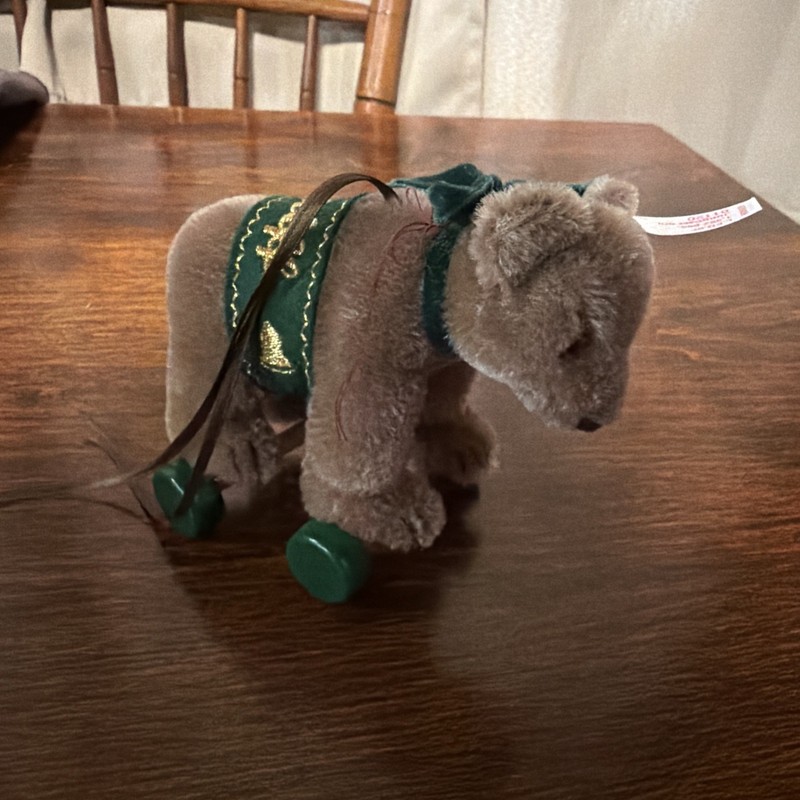 2006 Steiff Teddy Bear on Wheels Ornament L.ED. 1120/1952 # 668609