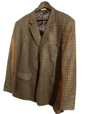 John Nordstrom Lanificio Di Pray 100 Cashmere Men  s 48R Brown Plaid Blazer