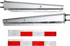 Chrome Mud Flap Hanger - 30" Length with Enhanced 13" Spring  Reflective Plates