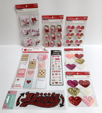 Scrapbooking Sticker Lot of 8 Packages Valentines Hearts Devil Love Dimensional