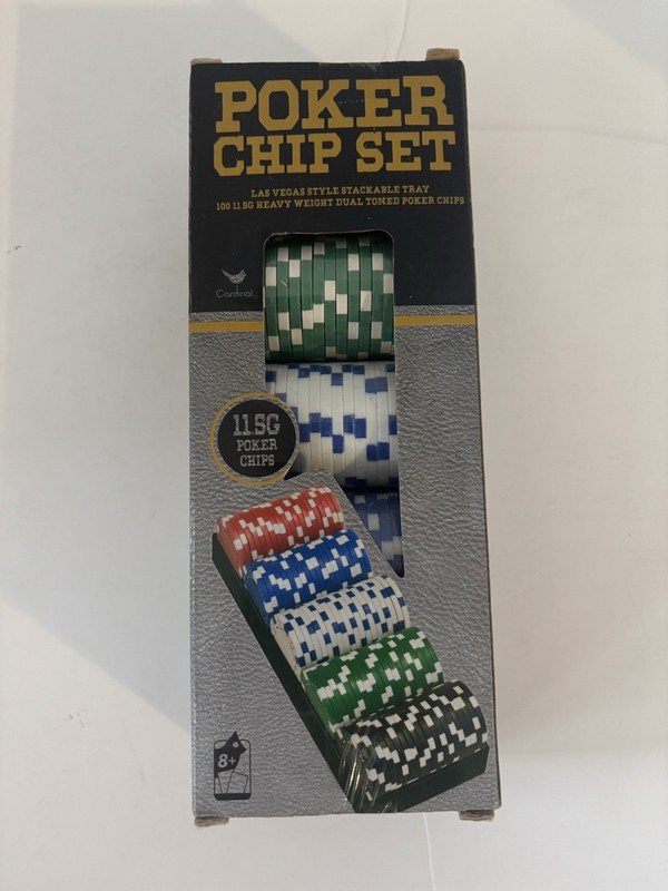 Cardinal 100 11.5G Poker Chip With Las Vegas Style Set Stackable Tray