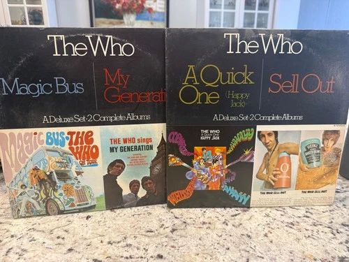 THE WHO 4X VINYL LP LOT ~ MAGIC BUS MY GENERATION A QUICK ONE SELL OUT 4-4-1