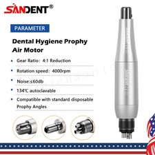 Dental Hygiene Prophy Handpiece Air Motor 4:1 Nose Cone 4 Hole 360  Swivel USA