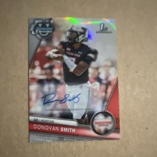 Topps 2023 Bowman Chrome Donovan Smith Auto RC Refractor /499 Football