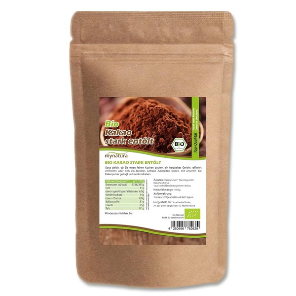 Mynatura Bio Kakao, Stark EntöLt 3X 1000G Kakaopulver Zum Backen Vegan Vorrat-image
