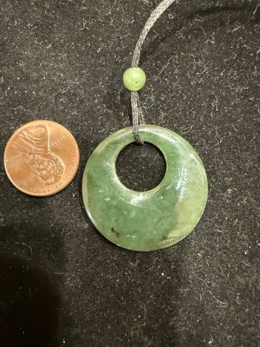 Antique Jade Nephrite Pendant With Adjustable Rope