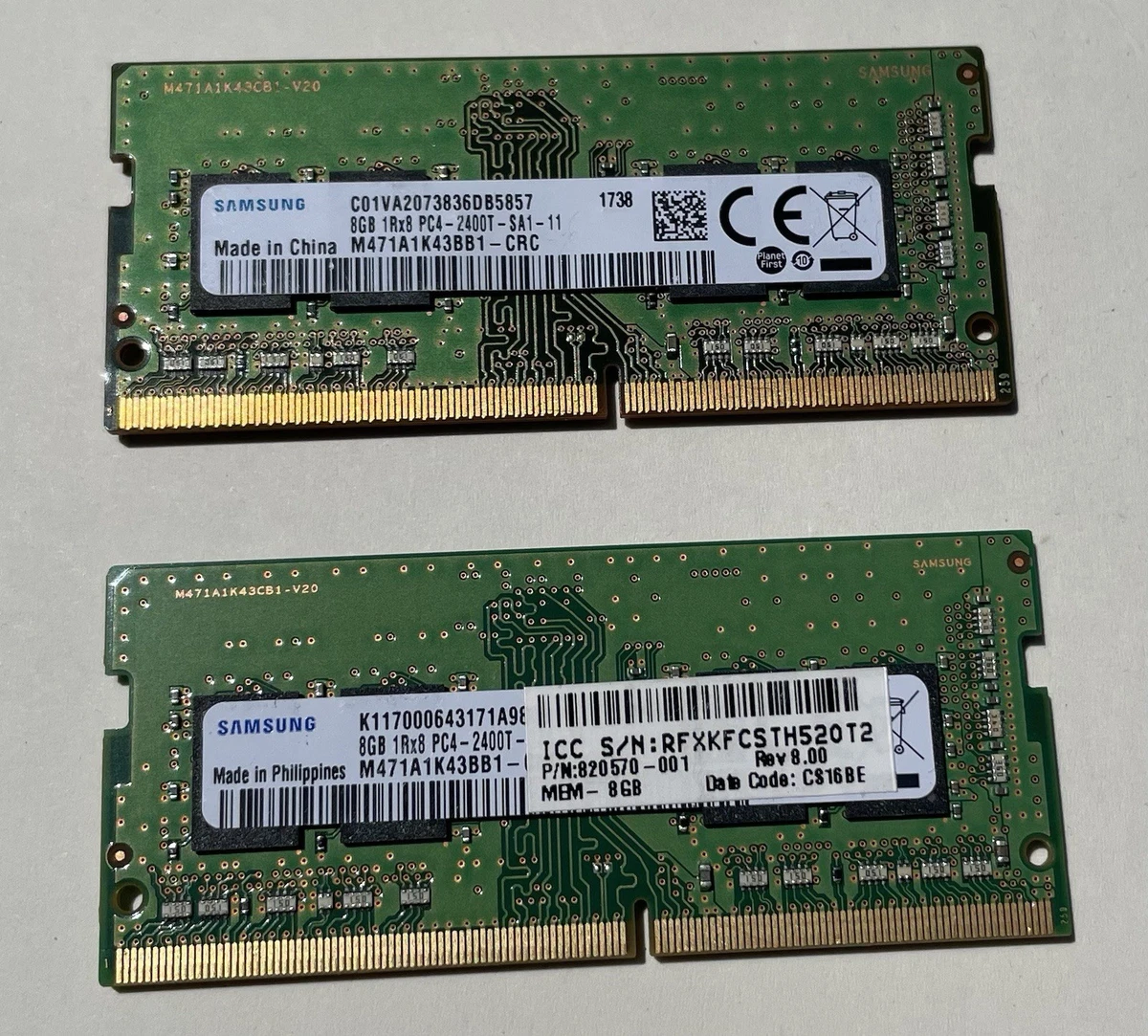 Samsung PC4-19200 (DDR4-2400) Bus Speed Computer RAM 16 GB Total