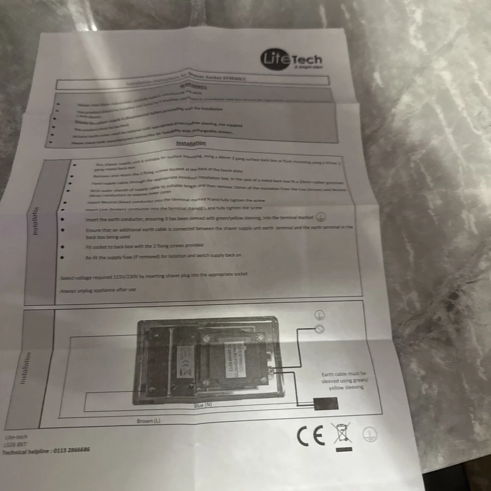  Enchufes de afeitadora cromados de doble voltaje Lite tech sy9660cc - Imagen 3 de 3