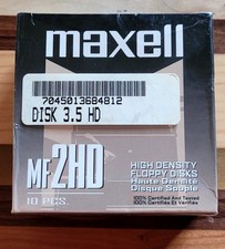Maxell MF2HD 3.5" Floppy Disks 1.44MB IBM Formatted 10-Pack New Sealed