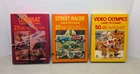 3 Atari 2600 GATEFOLD box games COMPLETE : Combat, Street Racer, Video Olympics