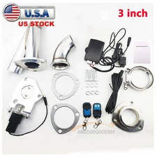 3 inch Electric Exhaust Valve Kit Y Pipe Control Motor w/ Manual & Remote Switch