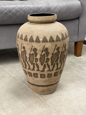 Vase, Bodenvase, Ägina Ceramano 106/2 Handarbeit 1960er Jahre, Original