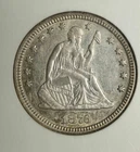 1876 CC NGC AU-55 Seated Liberty Quarter