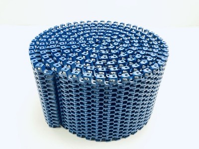 INTRALOX 2400 Series Radius Flush Grid Blue 8'' x 14-Ft 1''-Pitch