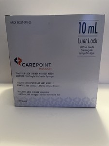 CarePoint - 10 ML Luer Lock Syringe Without Needle. whole Box, 100 Syringes.