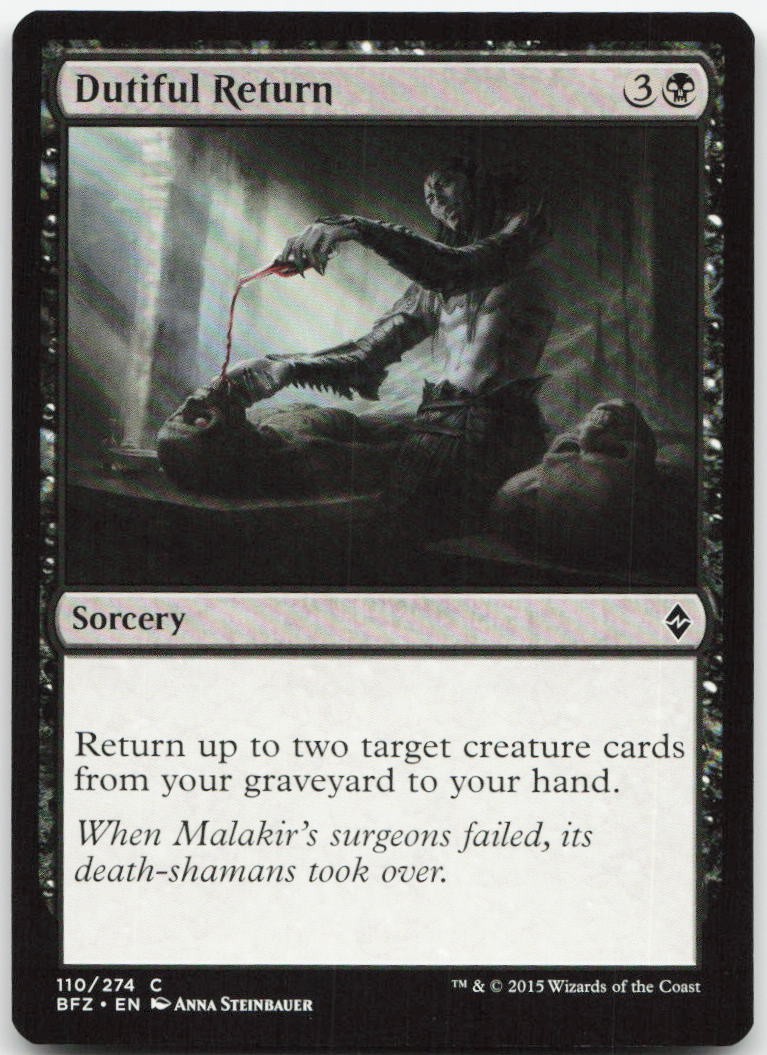 Dutiful Return 110 Common Battle for Zendikar Near Mint