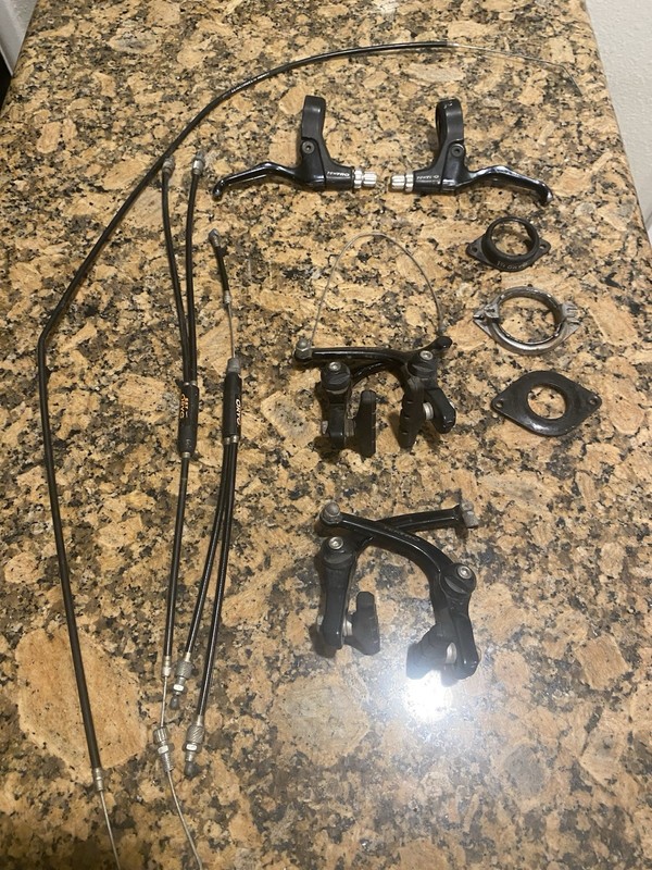 Vintage 90’s Mid School BMX Tektro Racing Freestyle Black Front and Rear Brakes