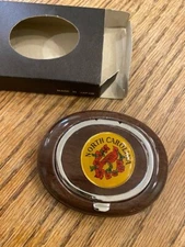 North Carolina Vintage Portable Ashtray with Box - Made in Japan - Brown Metal