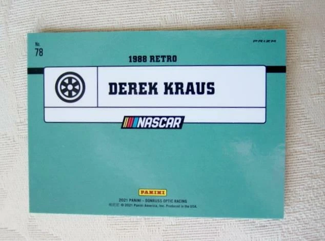 2021 Panini Donruss - Derek Kraus #78 - Optic Carolina Blue Wave Prizm Retro - Image 2 of 2