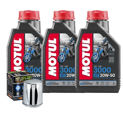 Tagliando Olio Motul 3000 20W50 Per Harley Davidson XLH883 Sportster 1986>2006