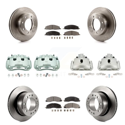 Front Rear Disc Brake Caliper Rotors & Semi-Metallic Pad Kit (10Pc) For Ram 1500
