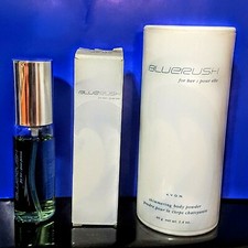 Avon BLUE RUSH eau de Toilette Spray for Her Shimmering Body Powder NEW Gift Lot