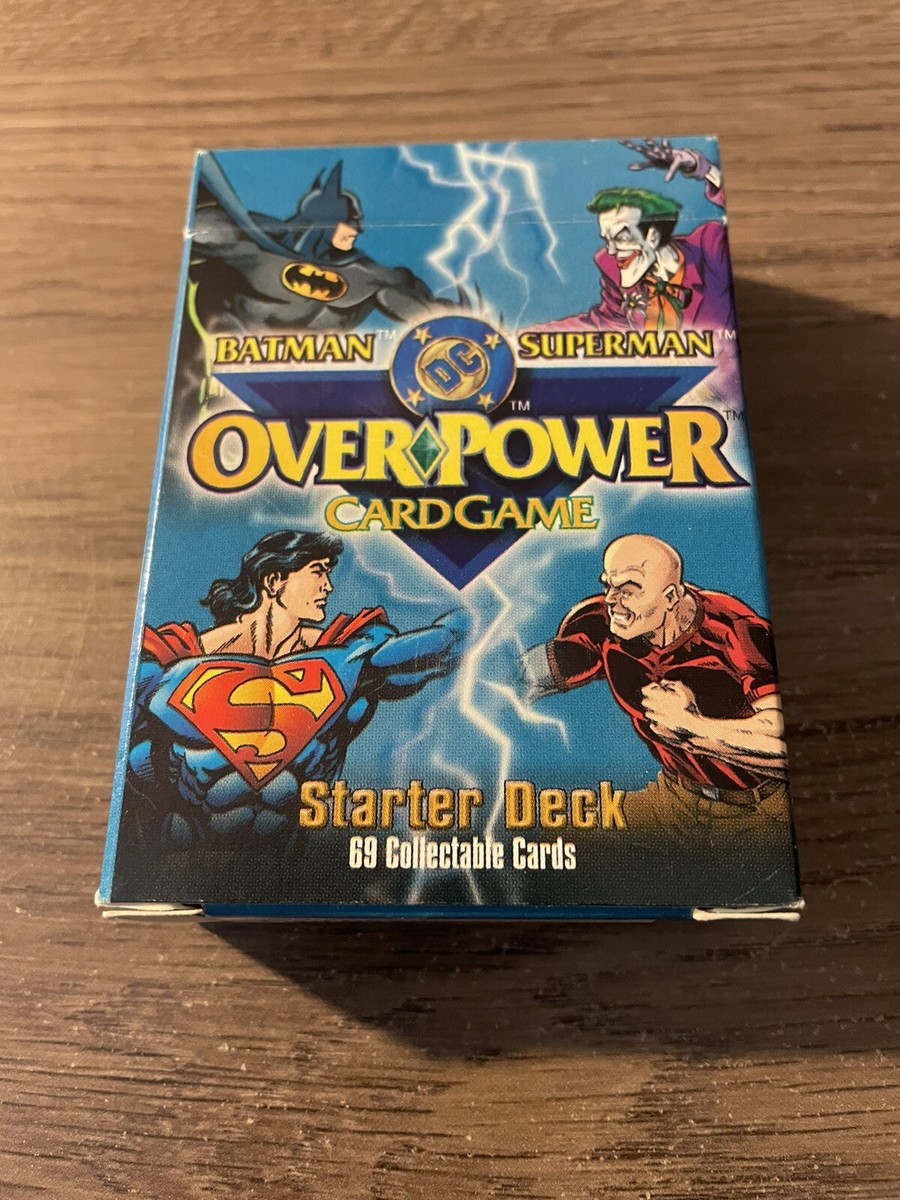 1996 DC COMICS OVERPOWER BATMAN SUPERMAN STARTER DECK 69 GAME CARDS