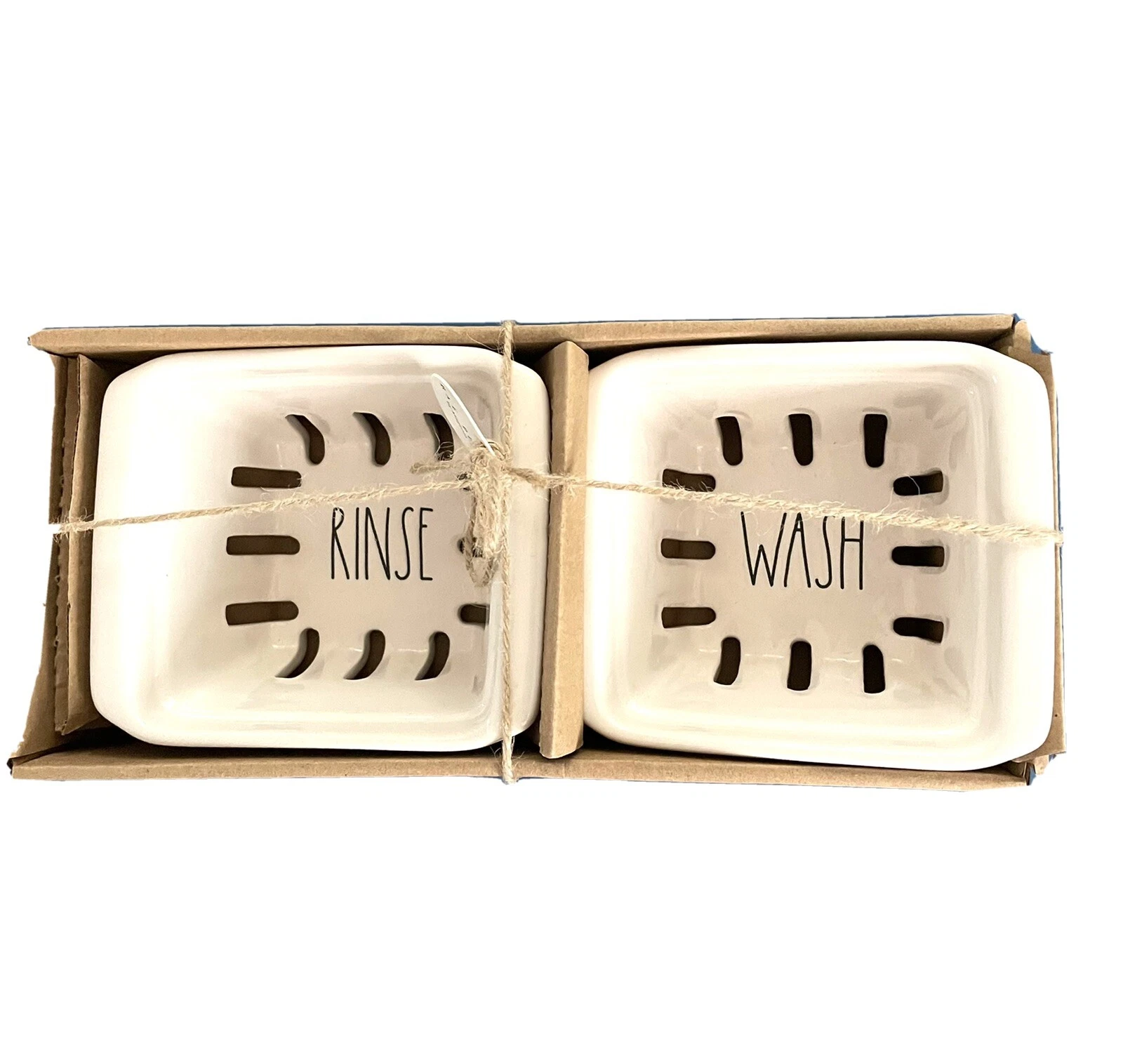 Rae Dunn Ceramic Rinse & Wash Set of 2 Berries Box Strainer New