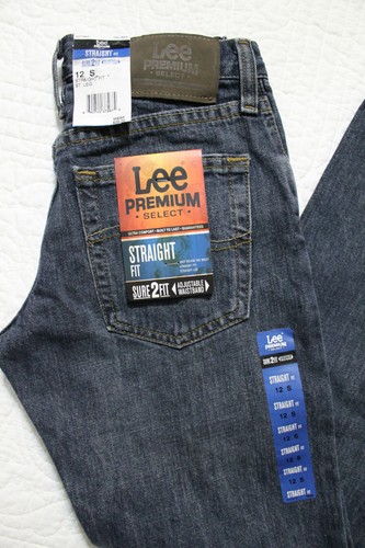 NEW BOY'S LEE PREMIUM SELECT STRAIGHT FIT SURE 2 FIT DENIM BLUE JEANS NWT - Picture 8 of 28