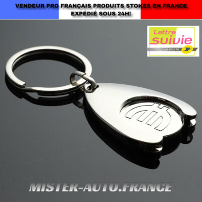 Jetons Caddie Métal LiJuanWang - Lot De 5 Porte-clés Pour Caddie Supermarché - Acier Inoxydable