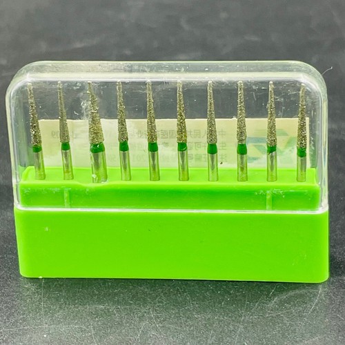 10 Fraises Dentaires Diamantées FG TC-11F - Grain Fin - Pour Haute Vitesse - Neuf