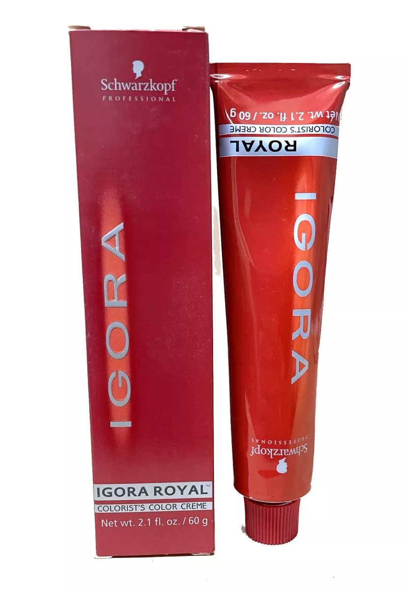 Schwarzkopf Professional Igora Royal Permanent Hair Color Creme Dye, 8-77  Light Blonde Copper Extra, 2.1 oz