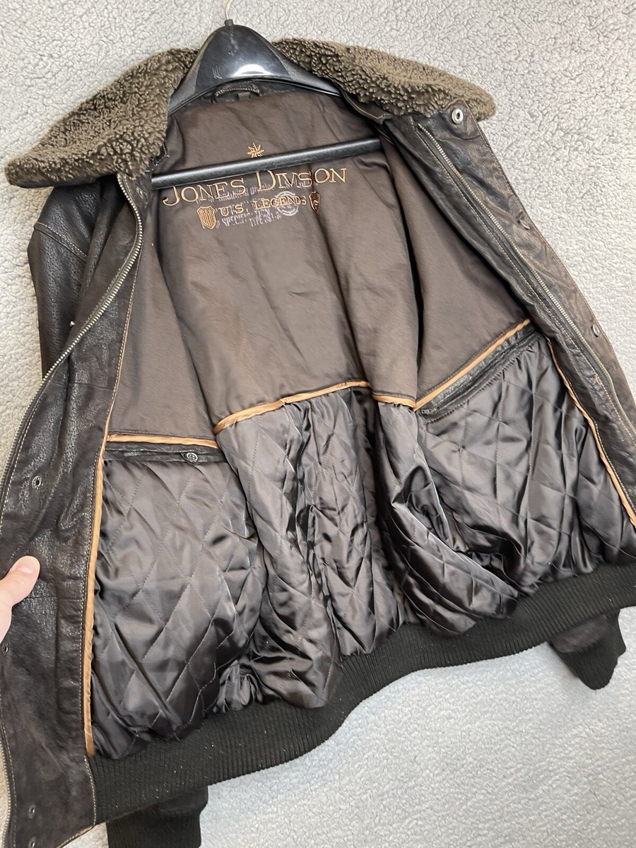 Leather American William Jones Pilot Aviator Jacket size 52 Leather American William Jones Pilot Aviator Jacket size 52